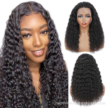 13X4 Lace Frontal Human Hair Wigs Deep Wave Natural Color Pre Plucked Remy With Baby Hair Brazilian Lace Front Wigs for women